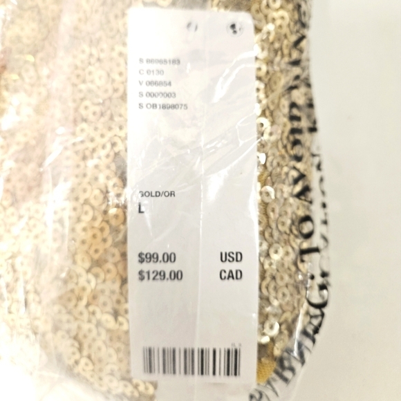Urban Outfitters Stella Sequin Strapless Midi Dress in Gold Size Large NWT - Picture 12 of 13